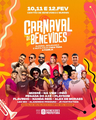 Carnaval de Benevides agita o fim de semana com três dias de folia