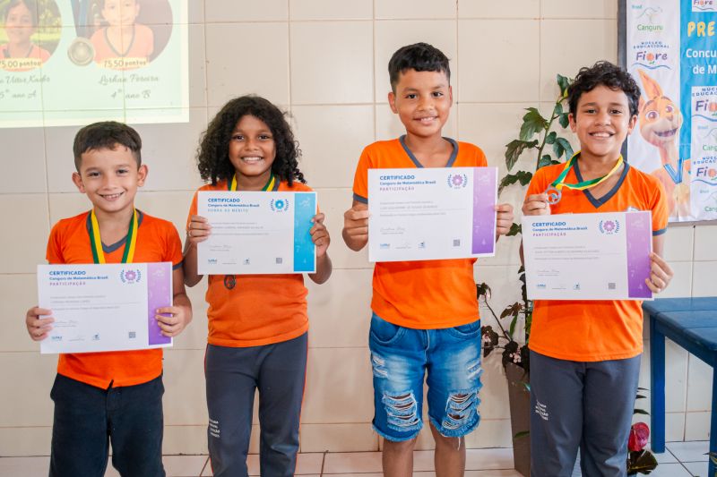 Premiação Internacional: Alunos e escola municipal de Benevides são premiados pelo Concurso Canguru de Matemática 