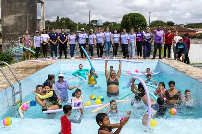 notícia: Quarta-feira de muita diversão na Colônia de Férias promovida pela Prefeitura de Benevides