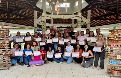notícia: Interculturalidade e Ietramento Indígena são temáticas abordadas em formação para professores da Escola Angelica Sales