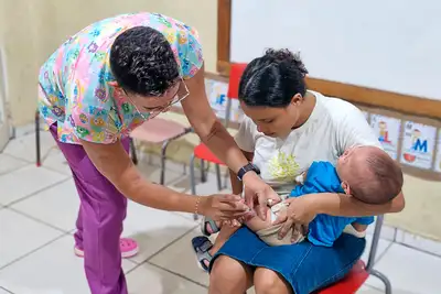 notícia: Vacinação infantil em Benevides foi reforçada com ação especial no Dia D da Campanha Nacional de Multivacinação